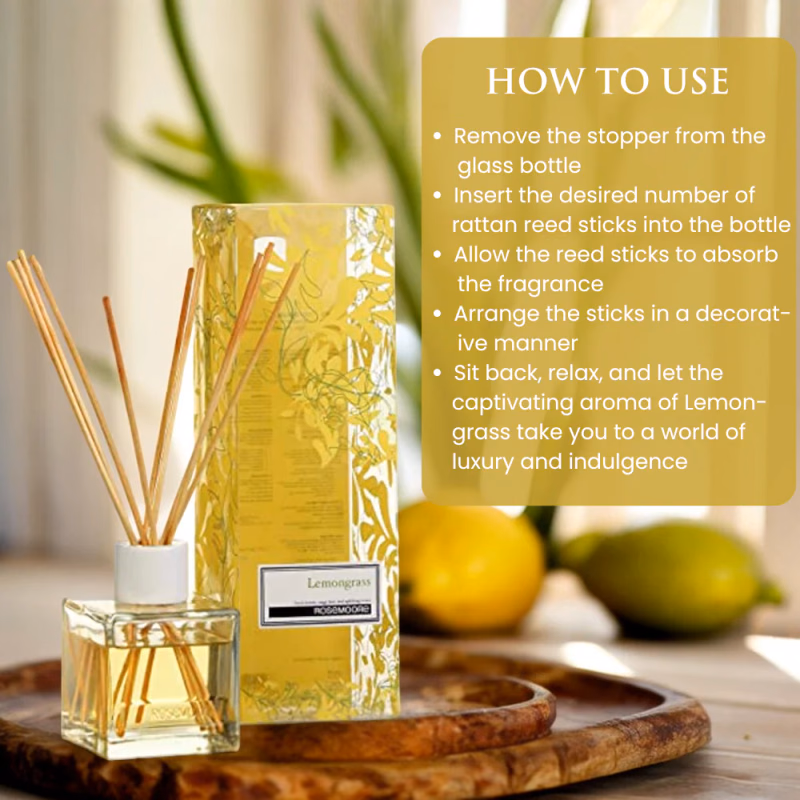 Rosemoore - Lemongrass - Scented Reed Diffuser