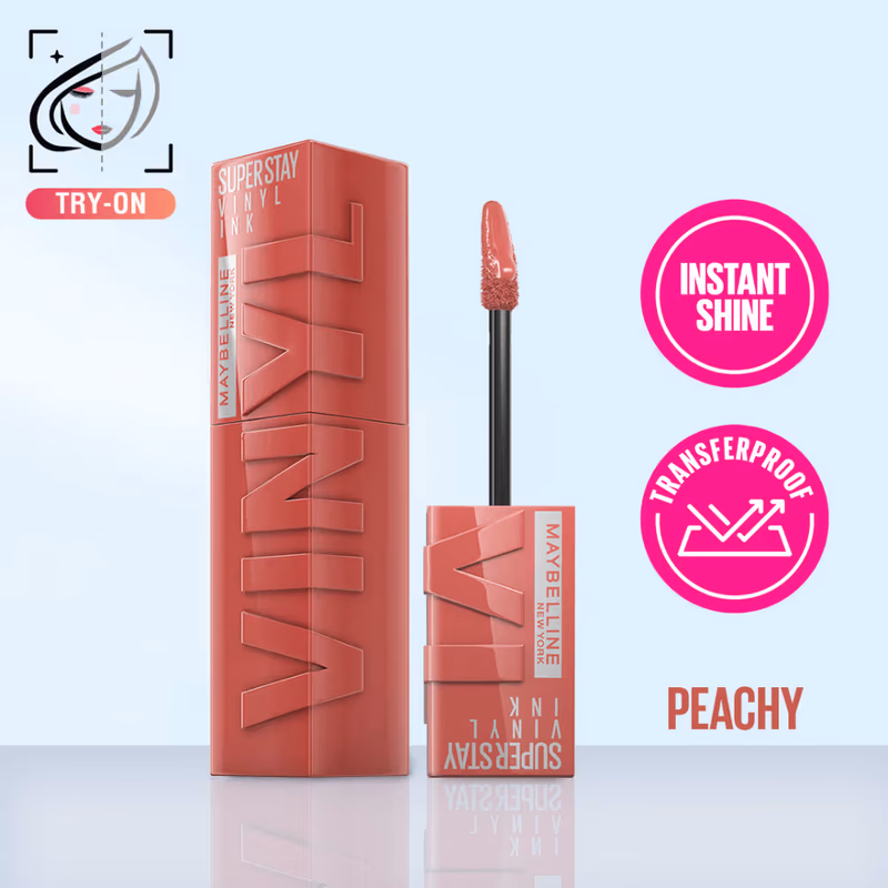 Maybelline New York - Peachy - Super Stay - Vinyl Ink Liquid Lipstick,