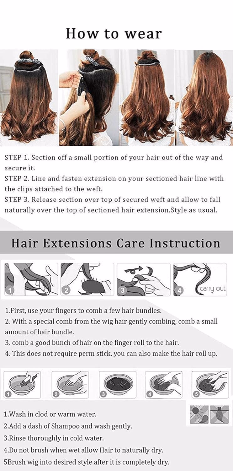 Hair-O-Manla - JB-5 - Premium Hair Extension - Long Wavy/Curly Hairs - Wigs for Women
