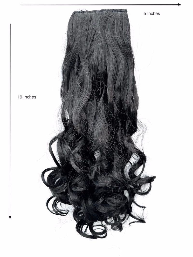 Hair-O-Mania - B0019 - Premium Hair Extension - Long Wavy/Curly Hairs - Wigs for Women