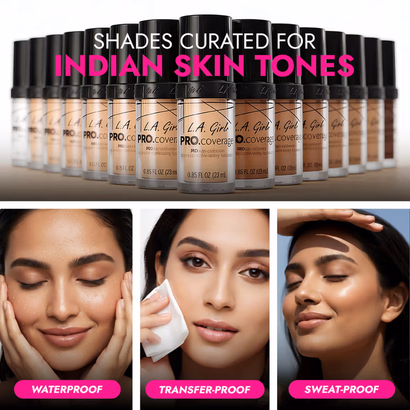 L.A Girl - Porcelain - Pro Coverage - HD Illuminating Liquid Foundation