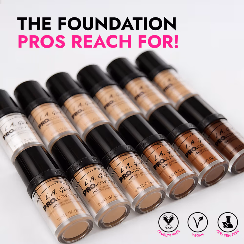 L.A Girl - Porcelain - Pro Coverage - HD Illuminating Liquid Foundation