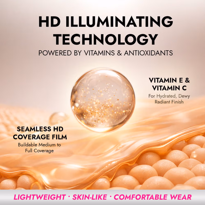 L.A Girl - Natural - Pro Coverage - HD  Illuminating Liquid Foundation