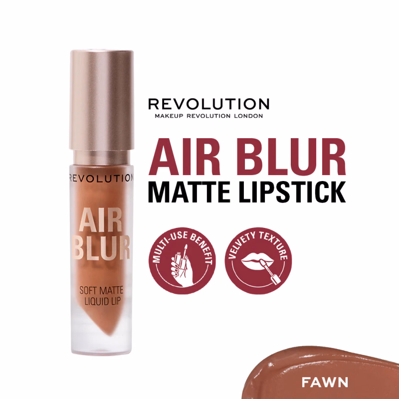 Makeup Revolution - Fawn - Air Blur - Matte Liquid Lipstick