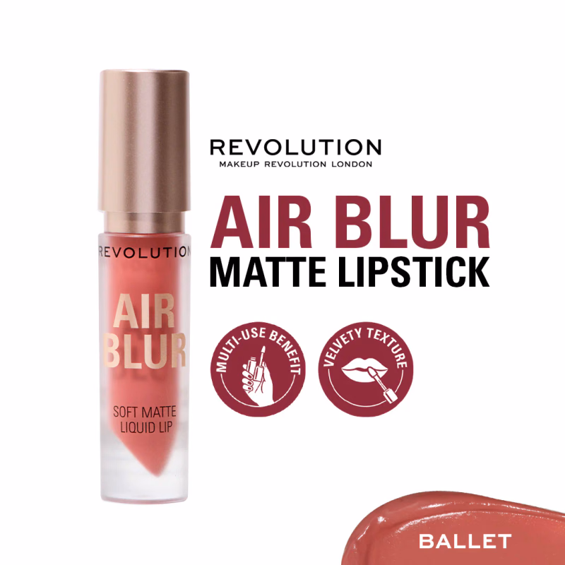 Makeup Revolution - Ballet - Air Blur - Matte Liquid Lipstick