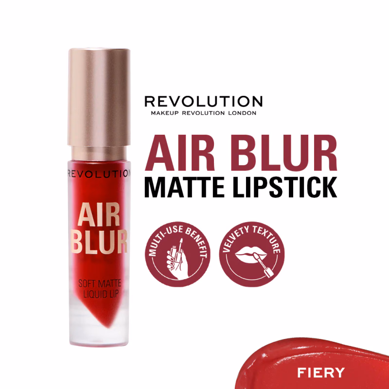 Makeup Revolution - Fiery - Air Blur - Matte Liquid Lipstick
