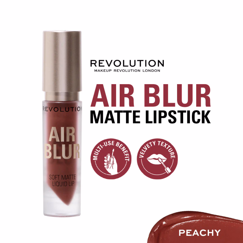 Makeup Revolution - Peachy - Air Blur - Matte Liquid Lipstick