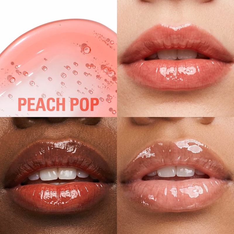 Makeup Revolution - Peach Pop - Shine Gloss Lip Gloss - High Shine Non-Sticky Lip Gloss for Women