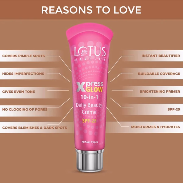 Lotus Make-Up - Royal Pearl - Xpress Glow - Daily Beauty 10-In-1 Cream SPF 25