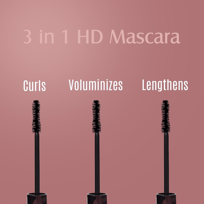 Lotus Makeup -  Volumizing, Lengthening & Curling - Proedit - 3 in 1 HD Mascara-Smudge Proof