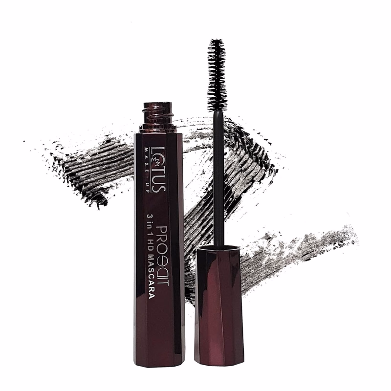 Lotus Makeup -  Volumizing, Lengthening & Curling - Proedit - 3 in 1 HD Mascara-Smudge Proof