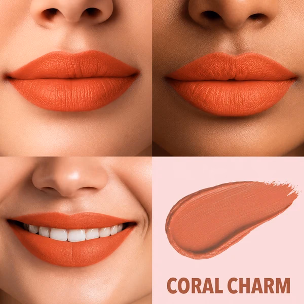 Lotus Make-up - Coral Charm - Ecostay-Lip - Velvet Matte Lip Color with Retinol