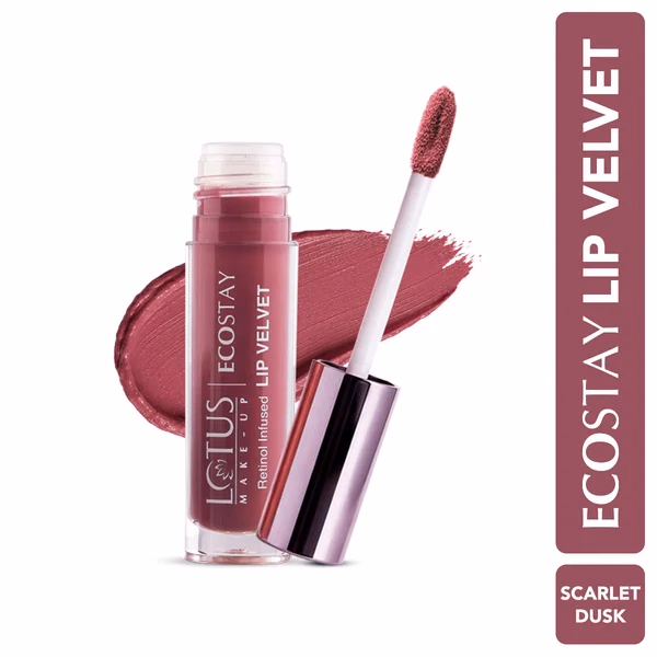 Lotus Make-up - Scarlet Dusk - Ecostay-Lip - Velvet Matte Lip Color with Retinol