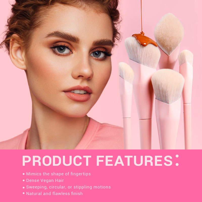 Jessup - Crystal Pink - Makeup Brushes Set Premium Vegan Collection IV