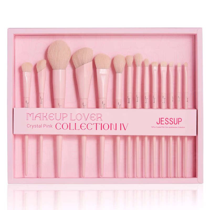 Jessup - Crystal Pink - Makeup Brushes Set Premium Vegan Collection IV