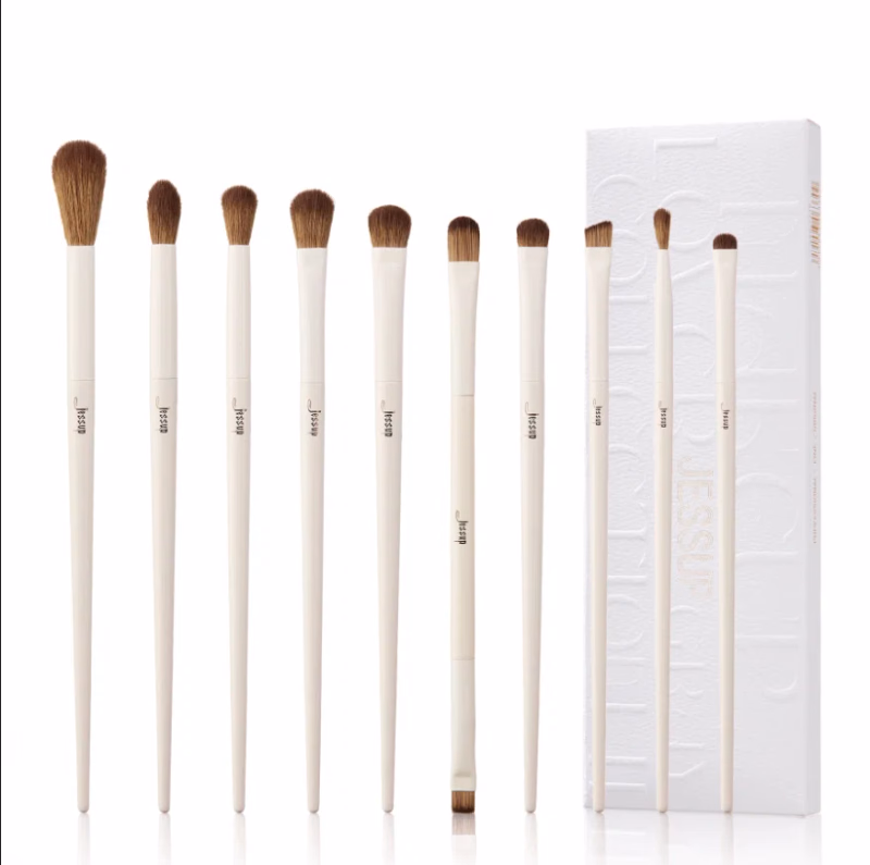 Jessup - Luxury Light Gray - 14Pcs Comprehensive Eye and Face Brush Set