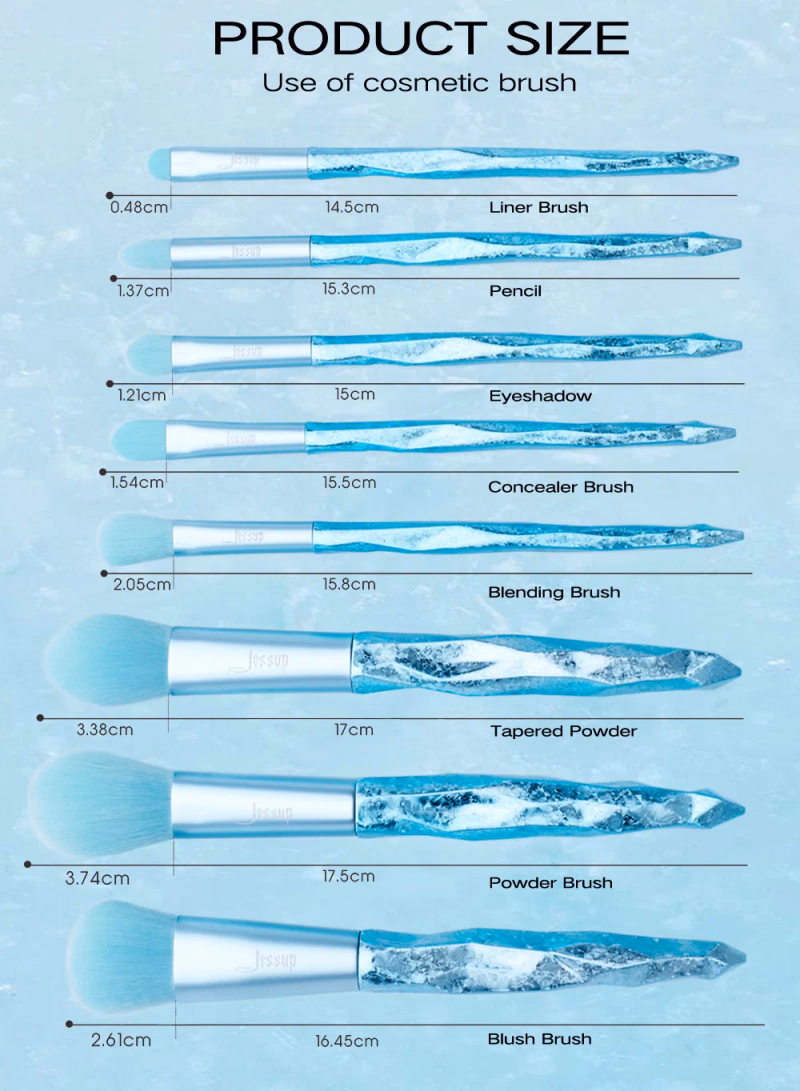 Jessup - Moreno - Glacier Blue 8Pcs Brush Set