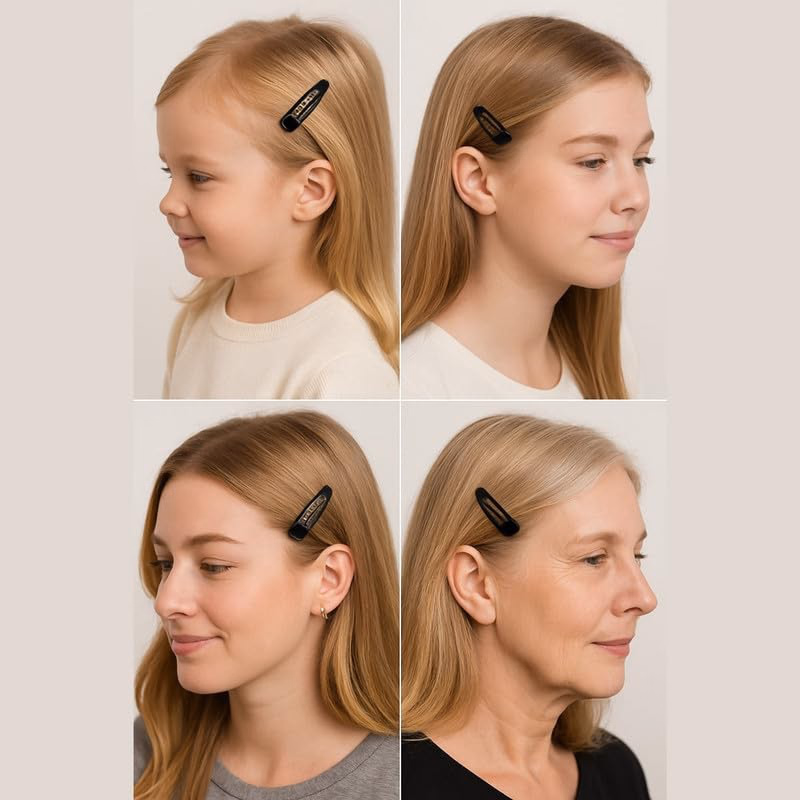 J.P High Profile - Non-Slip Hair - Tic Tac Hair Clips for Women & Girls - Strip with 6 Pairs