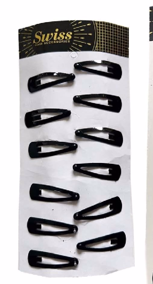 J.P High Profile - Non-Slip Hair - Tic Tac Hair Clips for Women & Girls - Strip with 6 Pairs