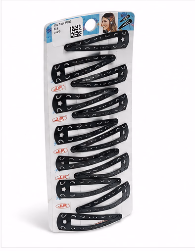 J.P High Profile - Tic-Tac Small Pins-Hair Clips -Strip with 6 Pairs