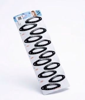 J.P High Profile - Star Pins - Tic-Tac-Hair Clips - Strip with 6 Pairs