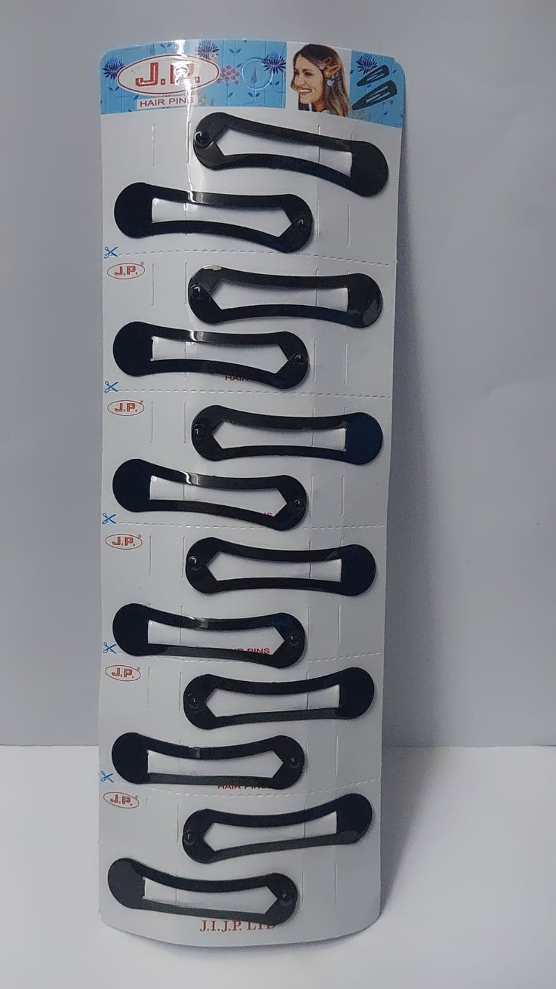 J.P High Profile - Oval Hair Pins - Tic-Tac Pins - Strip with 6 pairs