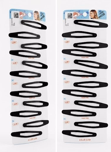 J.P High Profile - Hair Pins - Tic-Tac Pins - Strip with 6 pairs