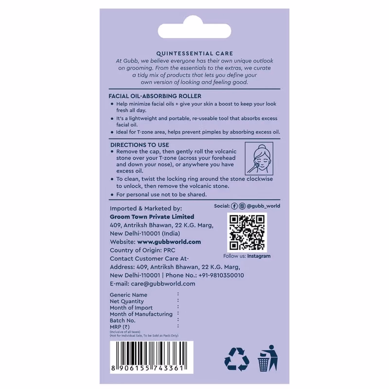 Gubb - Oil Absorbing Face Roller