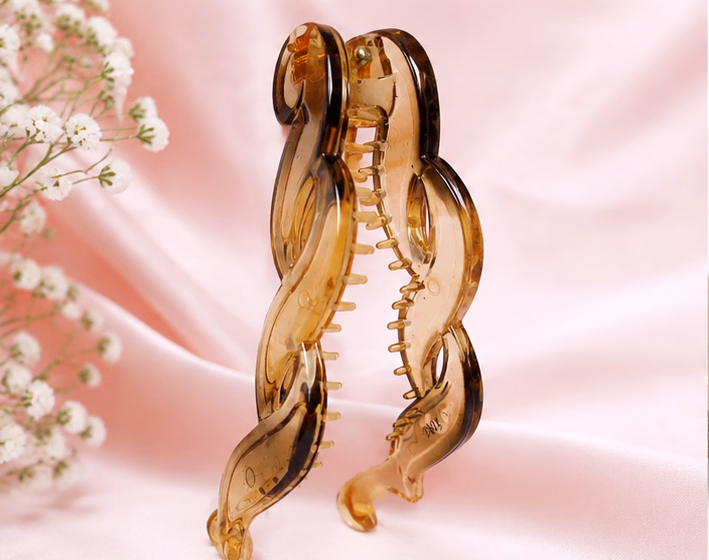 Birdware - WomenΓÇÖs Transparent Acrylic - Twisted Hair Claw Clip