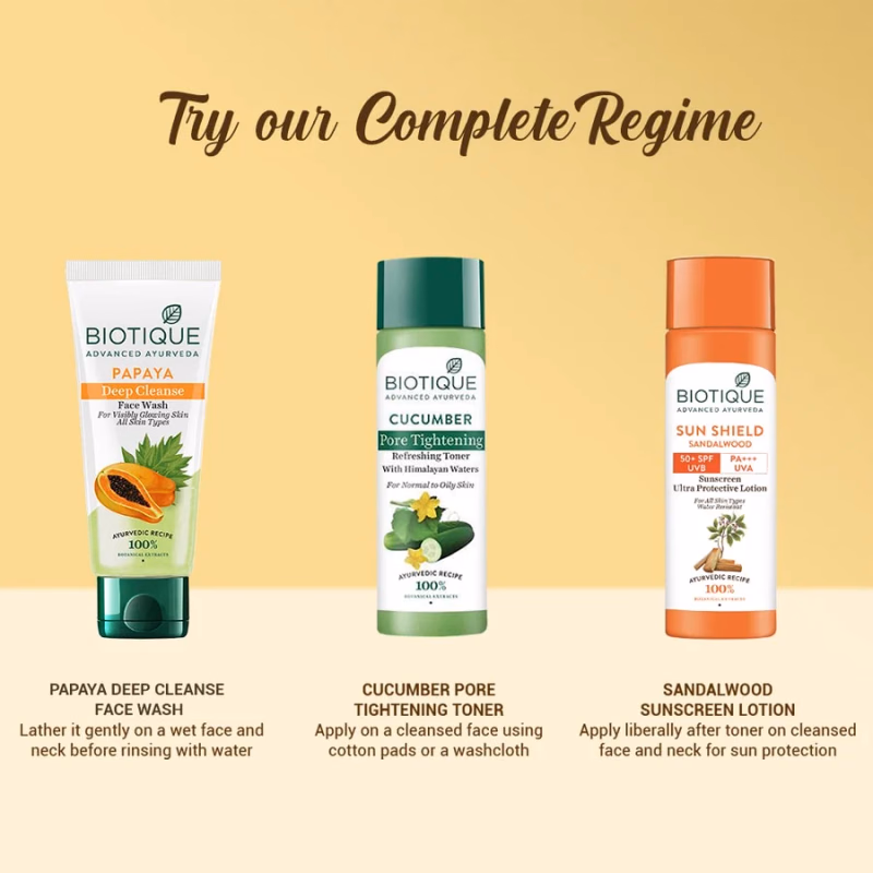 Biotique - Sandalwood - Sun Shield- 50+spf sunscreen lotion