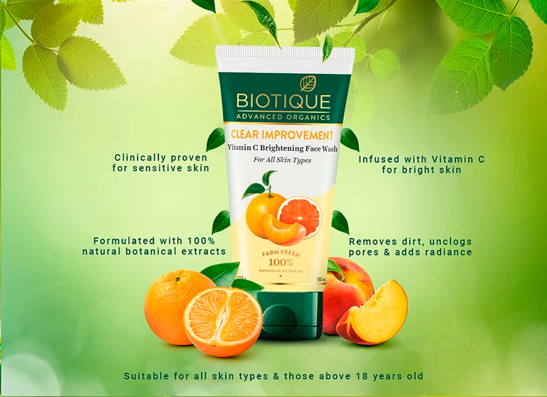 Biotique - Clear Improvement - Advanced Organics - Vitamin C Brightening - Face Wash
