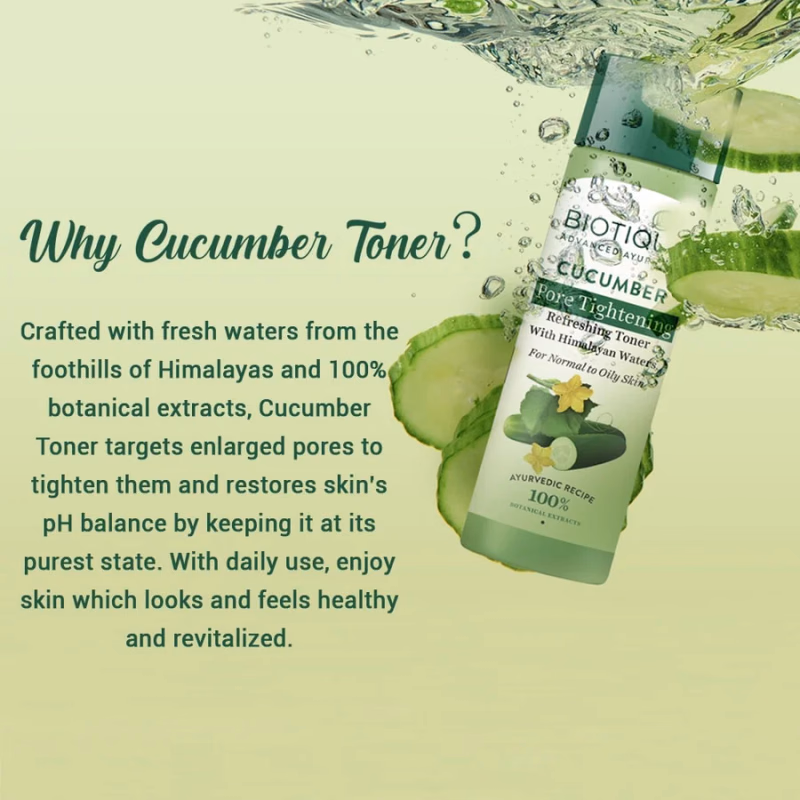 Biotique - Bio Cucumber - Pore Tightening - Refreshing Toner
