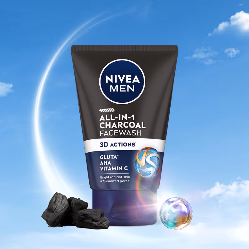 Nivea Men - All in 1 Charcoal - 3D Actions - Face Wash,