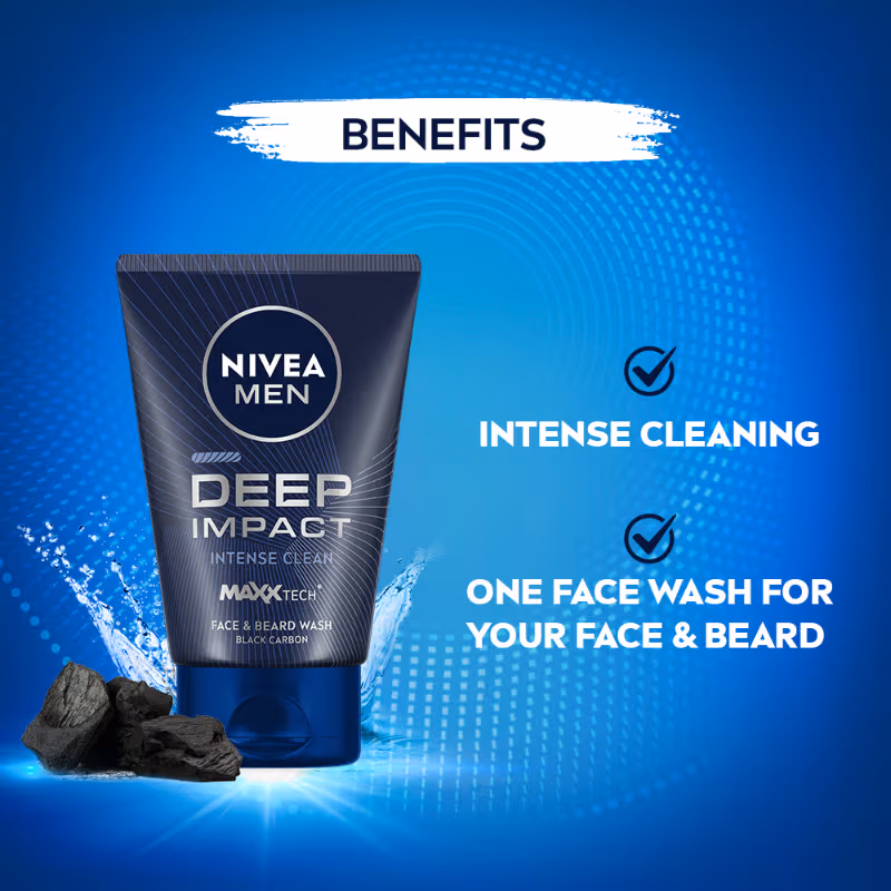 Nivea Men - Deep Impact - Intense Clean - Face Wash