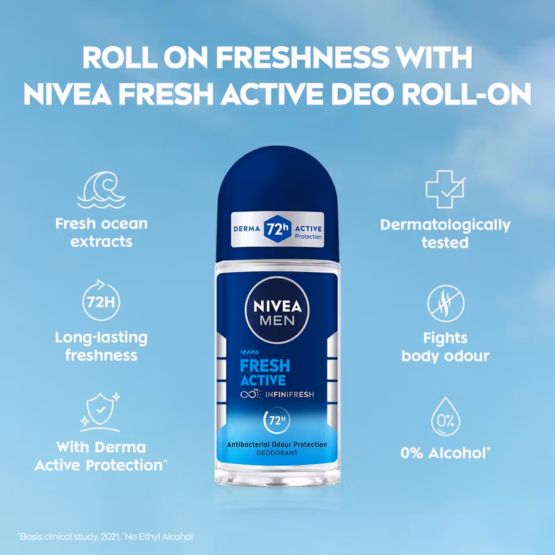 Nivea Men - Fresh Active - Deodorant Roll On