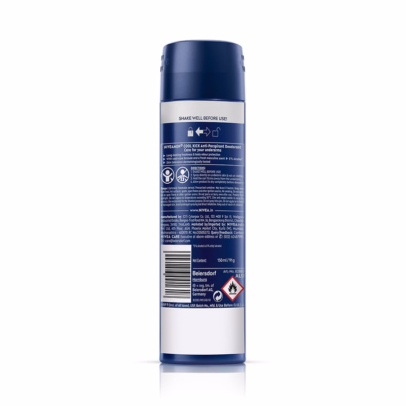 Nivea Men - Cool Kick - Quick Dry - Deodorant 72H Long lasting Freshness