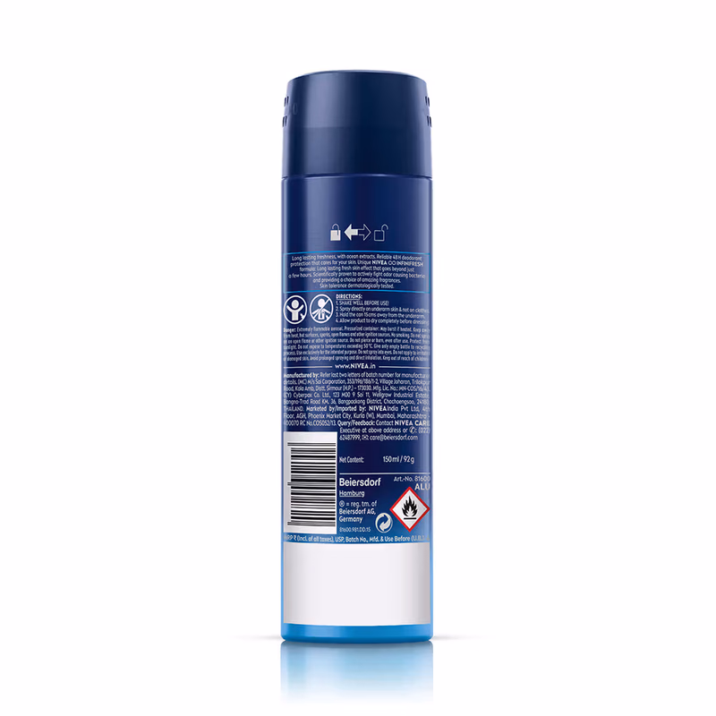 Nivea Men - Fresh Active - Deodorant, - 48h Long lasting Freshness