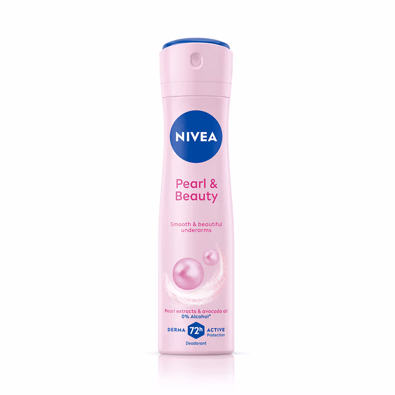 Nivea - Pearl & Beauty - Deo - Extracts & 0% Alcohol, For Smooth Underarms-48H Freshness and Odour Protection