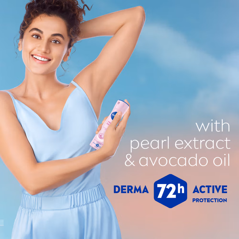 Nivea - Pearl & Beauty - Deo - Extracts & 0% Alcohol, For Smooth Underarms-48H Freshness and Odour Protection