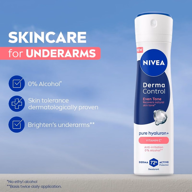 Nivea - Even Tone - Derma Control - 0% Alcohol, Pure Hyaluron & Vit C