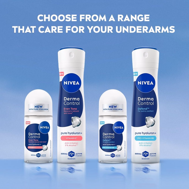 Nivea - Even Tone - Derma Control - 0% Alcohol, Pure Hyaluron & Vit C