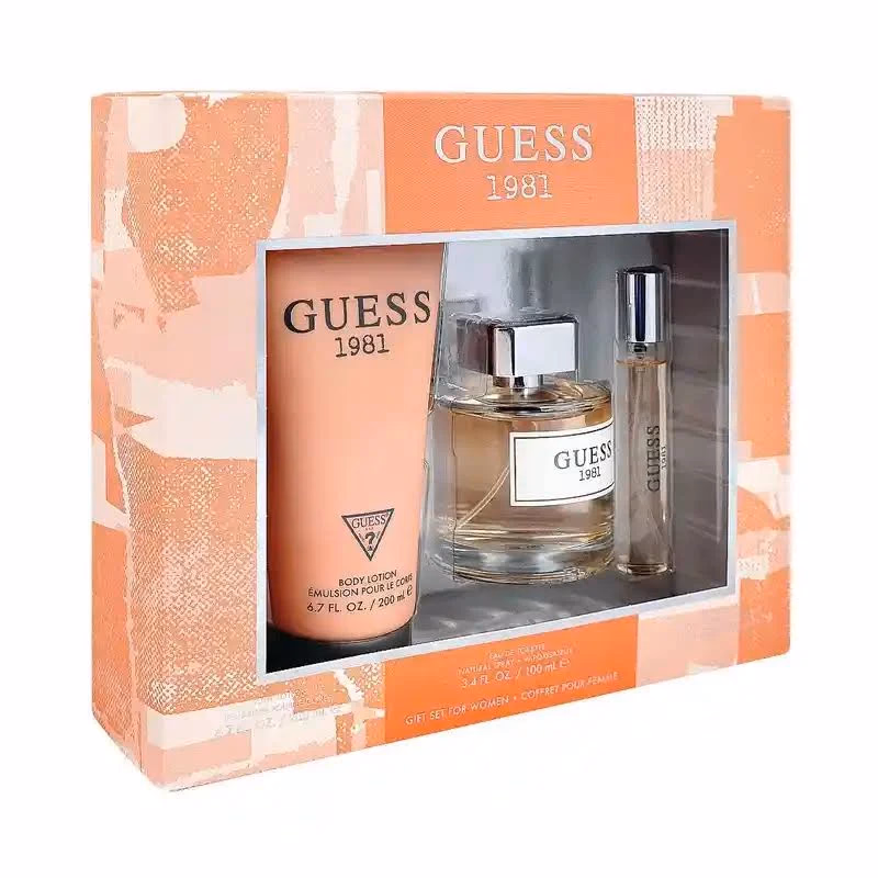 Guess 1981 - Gift Set - Eau De Toilette - Natural Spray + Body Lotion + Travel Spray