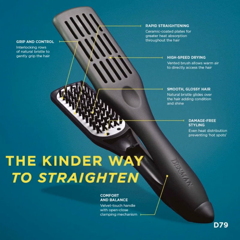 Denman - D-79 - Thermo Straightening Brush (Boar Bristles)