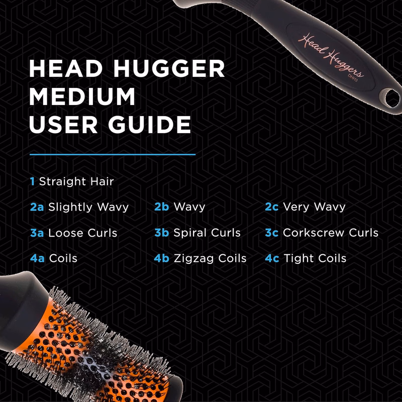 Denman - DHH3 - Head Hugger - Hot Curl Round - Hair Brush