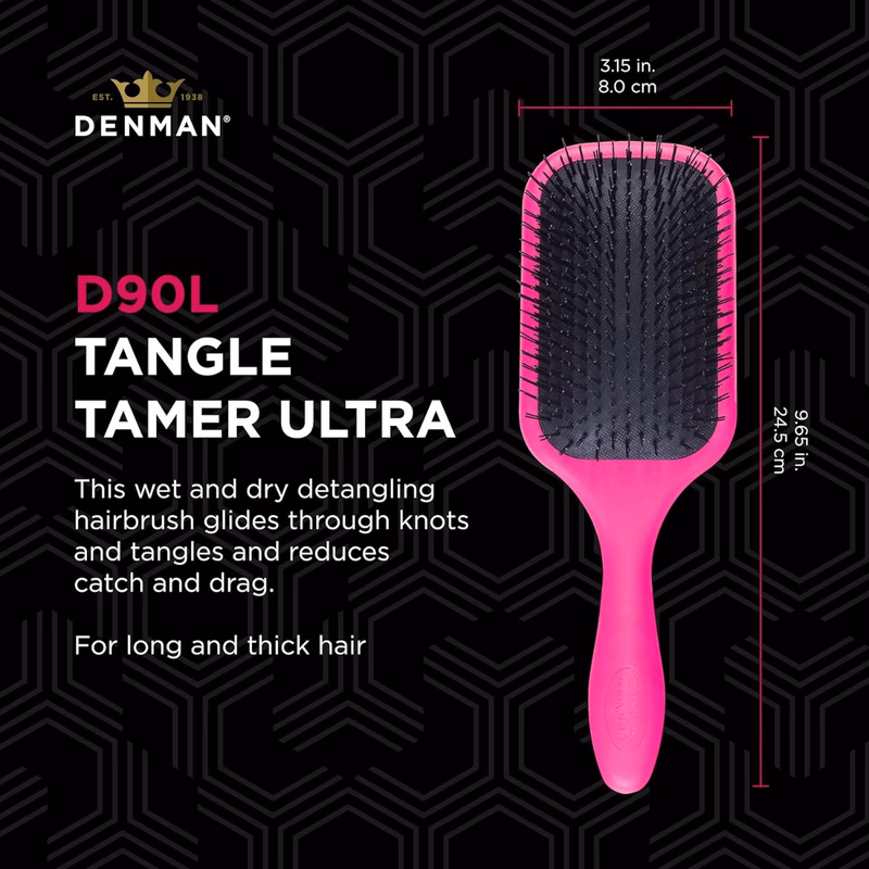 Denman - D090L - Pink - Tangle Tamer Brush