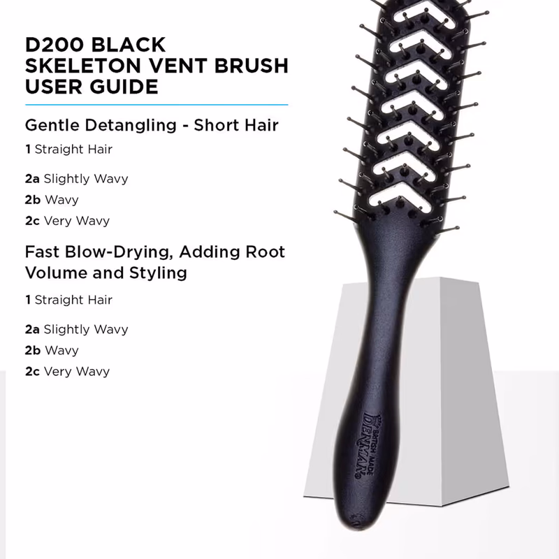 Denman - D200 - Black - Hyflex Vent Brush
