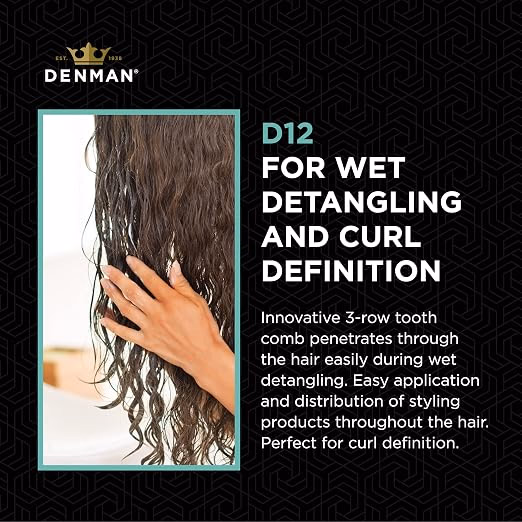 Denman - Tame 'n' Tease - Multifunction Comb Black