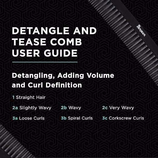 Denman - Tame 'n' Tease - Multifunction Comb Black