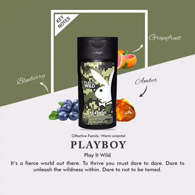 Playboy - Play It Wild - Men Shower Gel (Shrink Wrap)