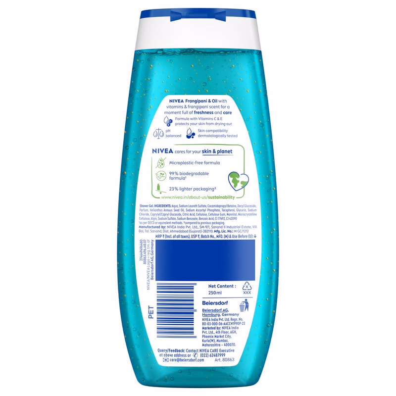 Nivea - Frangipani & Oil - Shower Gel - Body Wash